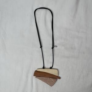 Sylca Wooden statement Necklace, adjustable, boho, retro, lightweight.